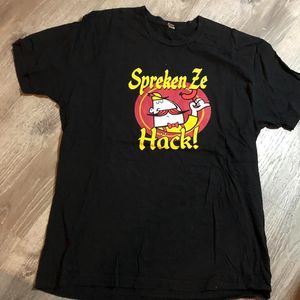 Vintage 2014 Netflix Spreken Ze Hack German Hacker Day T-Shirt Size Medium